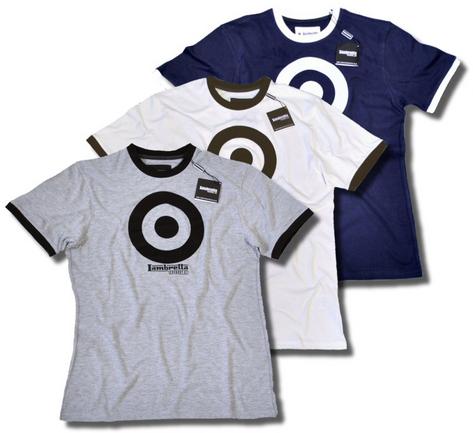 Lambretta Flocking Mod Target T Shirt Grey Marl / Navy Blue / Stone Preview